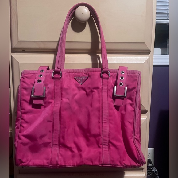 Prada Hot Pink Nylon Tessuto Tote Bag - large - Picture 2 of 14